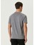 Gri Logo Detaylı Yün T-Shirt 4