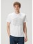 Beyaz Baskı Detaylı T-Shirt 3