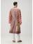 Kırmızı Etnik Desenli Ipek Kimono 4