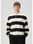 Siyah Beyaz Polo Yaka Sweatshirt 1