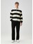 Siyah Beyaz Polo Yaka Sweatshirt 2