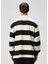 Siyah Beyaz Polo Yaka Sweatshirt 4
