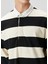 Siyah Beyaz Polo Yaka Sweatshirt 5