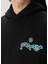 Siyah Mavi Kapüşonlu Sweatshirt 5