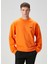 Turuncu Logo Nakışlı Sweatshirt 1