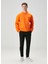 Turuncu Logo Nakışlı Sweatshirt 2