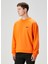 Turuncu Logo Nakışlı Sweatshirt 3