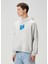 Own Words Gri Baskılı Kapüşonlu Erkek Sweatshirt 6
