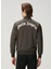 Gri Kapüşonlu Logolu Sweatshirt 4
