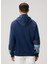 Indigo Kapüşonlu Patchwork Detaylı Sweatshirt 4