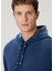 Indigo Kapüşonlu Patchwork Detaylı Sweatshirt 5