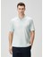 Açık Mavi Polo Yaka Ipek T-Shirt 1