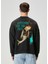 Big Fish Siyah Baskılı Uzun Kollu Erkek Sweatshirt 1