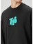 Big Fish Siyah Baskılı Uzun Kollu Erkek Sweatshirt 4