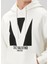 Fildişi Kapüşonlu Logo Baskılı Sweatshirt 5