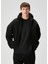 Siyah Kapüşonlu Sweatshirt 1