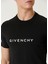 Slim Fit Reverse Siyah Beyaz Logo Detaylı T-Shirt 5