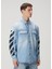 Mavi Logo Patchli Denim Gömlek 3