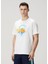 Beyaz Logo Baskılı Organik Pamuk T-Shirt 1