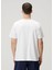 Beyaz Logo Baskılı Organik Pamuk T-Shirt 4