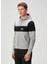 Gri Siyah Kapüşonlu Logolu Sweatshirt 3