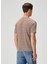 Bej Kahverengi Çizgi Desenli T-Shirt 4