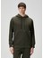 Mega Zip Haki Kapüşonlu Sweatshirt 1