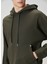 Mega Zip Haki Kapüşonlu Sweatshirt 5