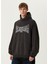 Large Fit Boxy Siyah Kapüşonlu Sweatshirt 3