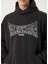 Large Fit Boxy Siyah Kapüşonlu Sweatshirt 5