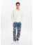 Beyaz Polo Yaka Erkek Sweatshirt 2
