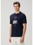 Lacivert Şehir Baskılı T-Shirt 3