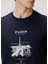 Lacivert Şehir Baskılı T-Shirt 5