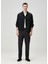 Lacivert Keten Formal Pantolon 1