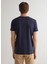 Lacivert Slim Fit Bisiklet Yaka Kısa Kollu Erkek T-Shirt 2