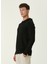 Siyah Kapüşonlu Sweatshirt 3