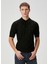 Siyah Ipek Polo T-Shirt 1