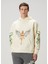 Pin Up Kırık Beyaz Kapüşonlu Sweatshirt 1