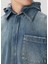 Açık Mavi Kapüşonlu Denim Ceket 5
