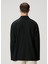 Siyah Polo Yaka Sweatshirt 4