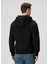 Siyah Kapüşonlu Logo Baskılı Sweatshirt 4