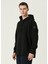 Siyah Kapüşonlu Logolu Sweatshirt 3
