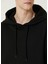 Siyah Kapüşonlu Logolu Sweatshirt 5