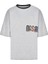 Düşük Omuzlu Gri Krom Oversize T-Shirt 4