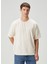 Bej Fitilli Kadife Dokulu T-Shirt 3