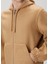 Taba Çift Taraflı Kapüşonlu Yün Sweatshirt 6