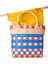 Aperlai Blue Coral Basket Bag El Yapımı Kadın Omuz Çantası 3