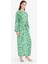 Regular Fit Bisiklet Yaka Çiçek Desenli Uzun Kollu Maxi Elbise D9835AX25SM 2