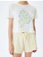 Yeni Sezon Pamuklu Limon Baskılı Kısa Kollu Şortlu Örme Pijama Takımı 5