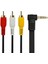 90 Derece Açılı 3.5 mm Stereo Erkek - 3 Rca Erkek Uydu Alıcısı Av Kablo 1